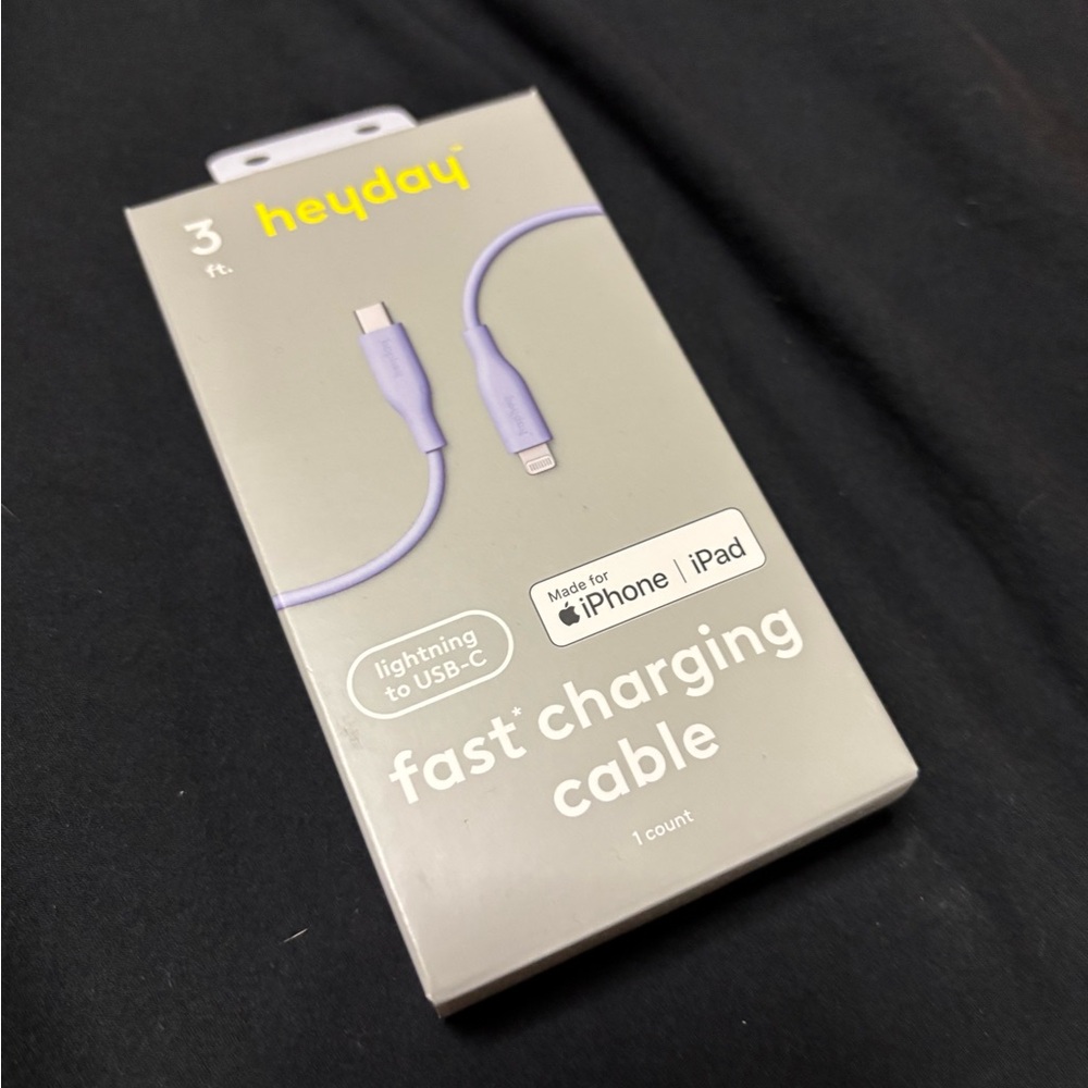 Heyday Lavender Lightning to USB-C Cable